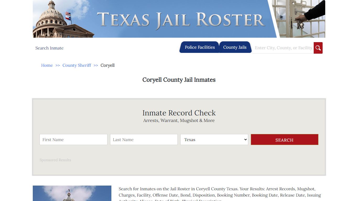 Coryell County Jail Inmates - Jail Roster Search